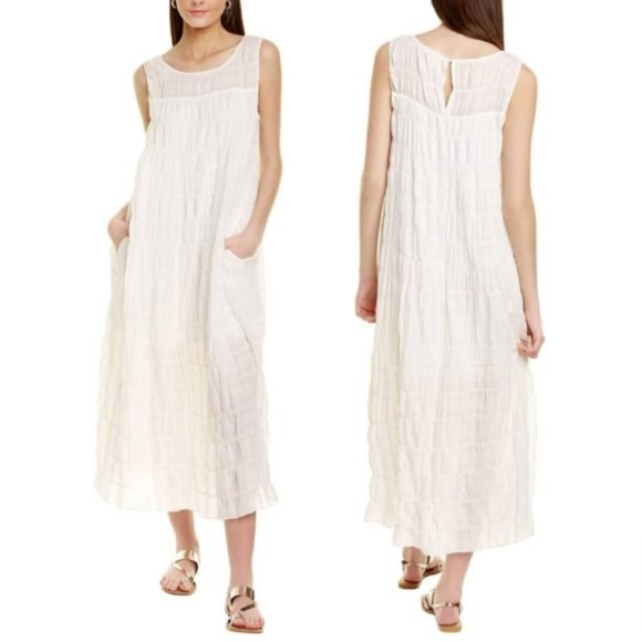 MAX STUDIO  Sleeveless Tiered Maxi Dress M - Picture 1 of 6